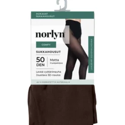 Naisten sukkahousut Norlyn Comfy 50 den ruskea