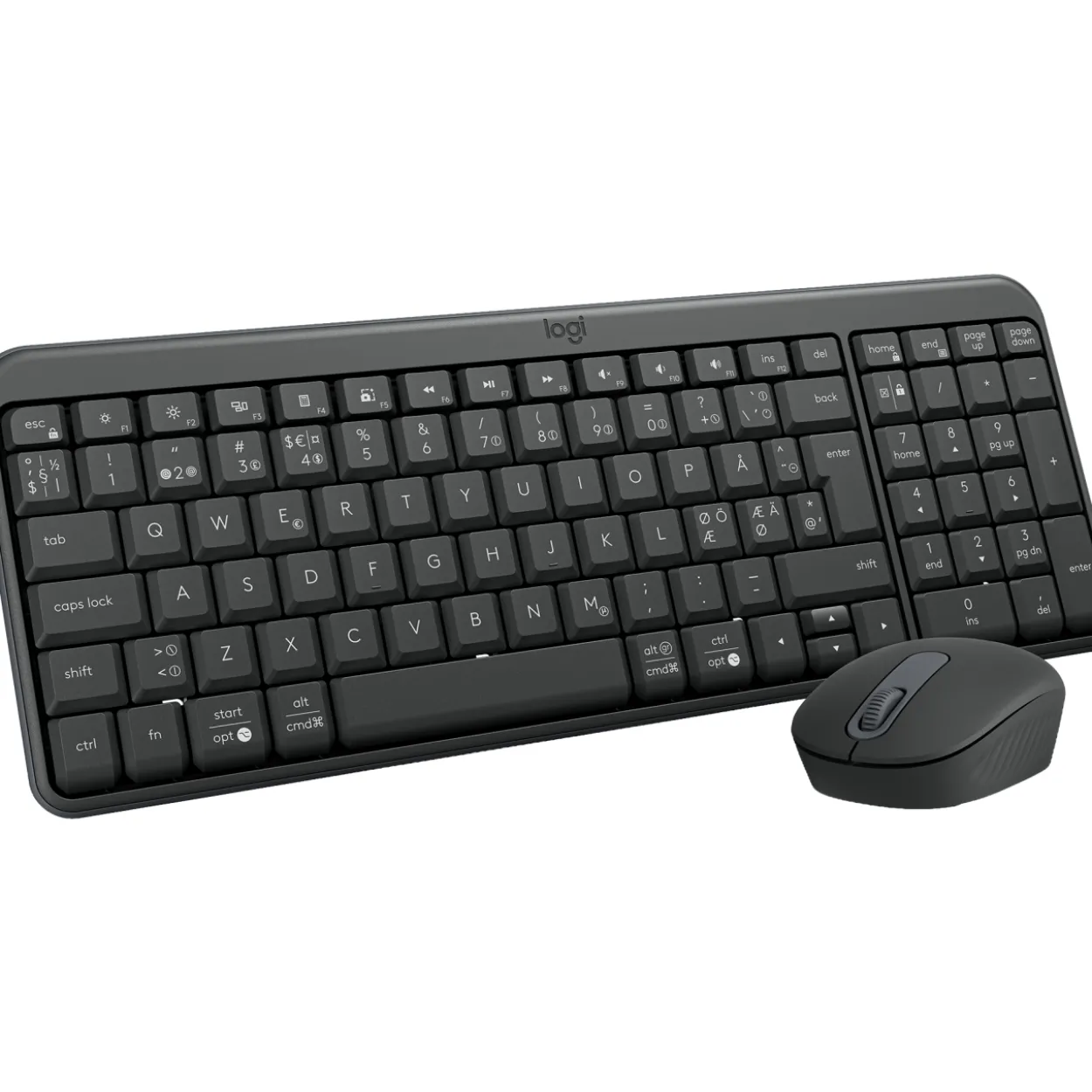 Näppäimistö ja hiiri Logitech MK250, Graphite