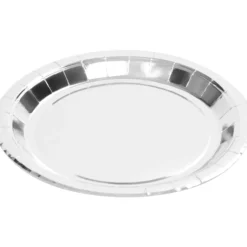 Pahvilautanen Let's Party 8 kpl 18 cm hopea