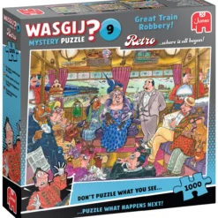 Palapeli Jumbo 1000 palaa Wasgij Retro Mystery 9 Great Train Robbery!