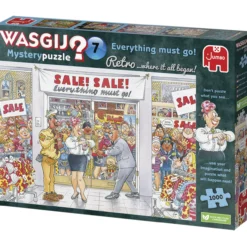 Palapeli Jumbo 1000 palaa Wasgij Retro Mystery 7 Everything Must Go