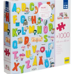 Palapeli Peliko 1000 palaa Tatu ja Patu Aakkoset