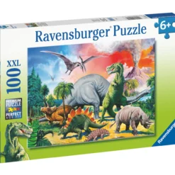 Palapeli Ravensburger Among the Dinosaurs 100 palaa