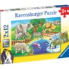 Palapeli Ravensburger Animals In The Zoo 2x12 palaa