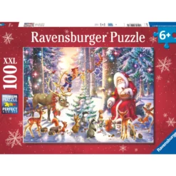 Palapeli Ravensburger Christmas In The Forest 100 palaa
