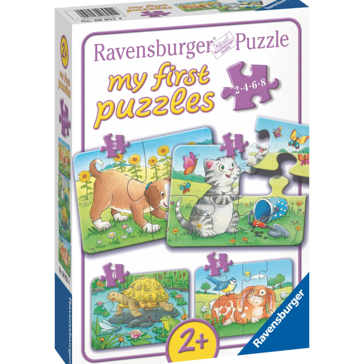 Palapeli Ravensburger Cute Pets 2/4/6/8 palaa
