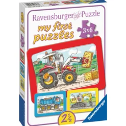 Palapeli Ravensburger Excavator Tractor & Dump Truck 3x6 palaa