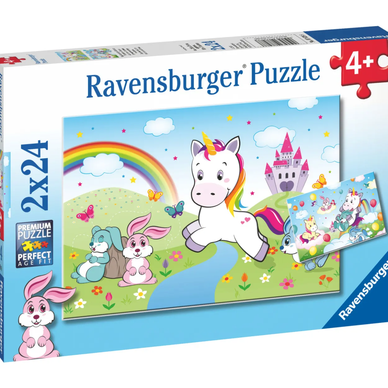 Palapeli Ravensburger Fairytale Unicorn 2x24 palaa