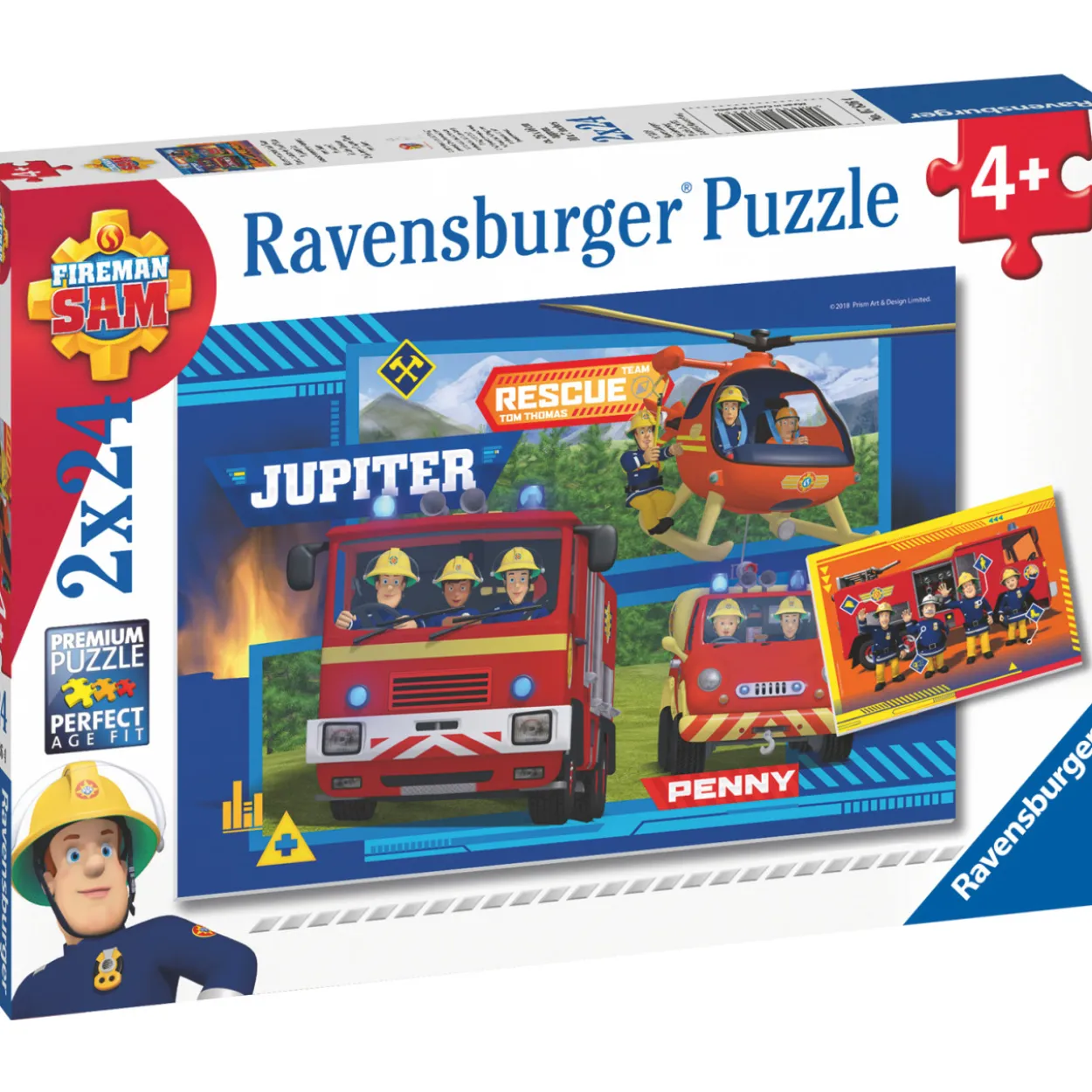 Palapeli Ravensburger Fireman Sam To The Rescue 2x24 palaa