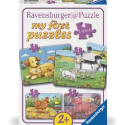 Palapeli Ravensburger 2/4/6/8 palaa Farm Animal Families