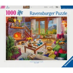 Palapeli Ravensburger 1000 palaa Cozy Cabin