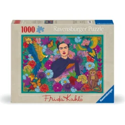 Palapeli Ravensburger 1000 palaa Frida Kahlo’s Paradise: Parrot, Monkey and Blooms
