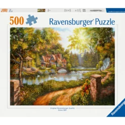 Palapeli Ravensburger 500 palaa Cottage By The River