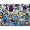 Palapeli Ravensburger 1000 palaa Minecraft Mobs