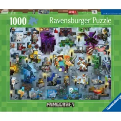 Palapeli Ravensburger 1000 palaa Minecraft Mobs