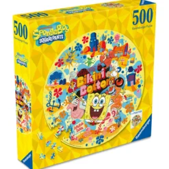 Palapeli Ravensburger 500 palaa Sponge Bob pyöreä