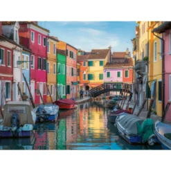 Palapeli Ravensburger 1000 palaa Burano Canal, Venice