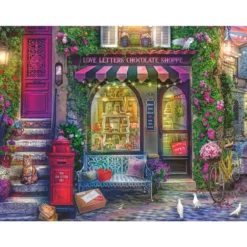 Palapeli Ravensburger 1500 palaa Love Letters Chocolate Shop