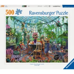 Palapeli Ravensburger 500 palaa Greenhouse Mornings