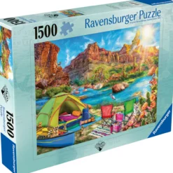 Palapeli Ravensburger 1500 palaa Canyon Camping