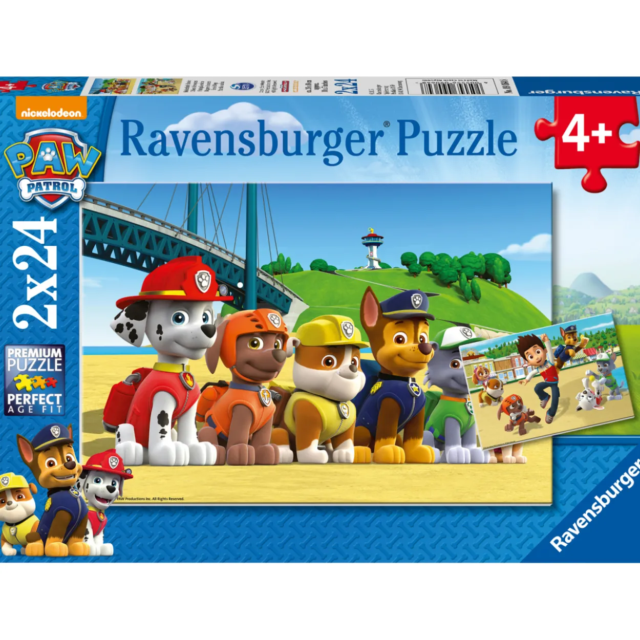 Palapeli Ravensburger Paw Patrol Heroic Dogs 2x24 palaa