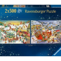 Palapeli Ravensburger 2x 500 palaa Christmas Collection No1