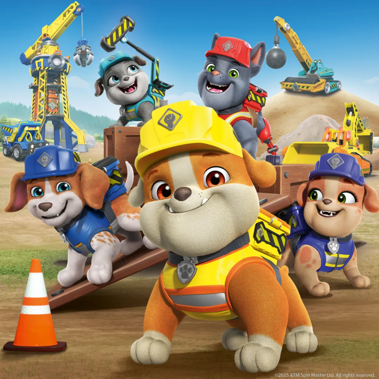 Palapeli Ravensburger 3 x 49 palaa Rubble & Crew Work Vechicles