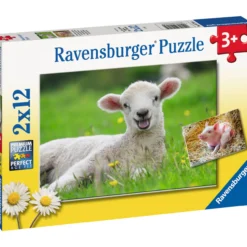 Palapeli Ravensburger 2 x 12 palaa Farm Animals