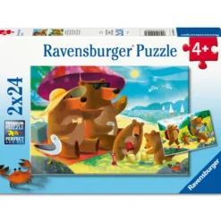 Palapeli Ravensburger 2 x 24 palaa Bear Family Vacations
