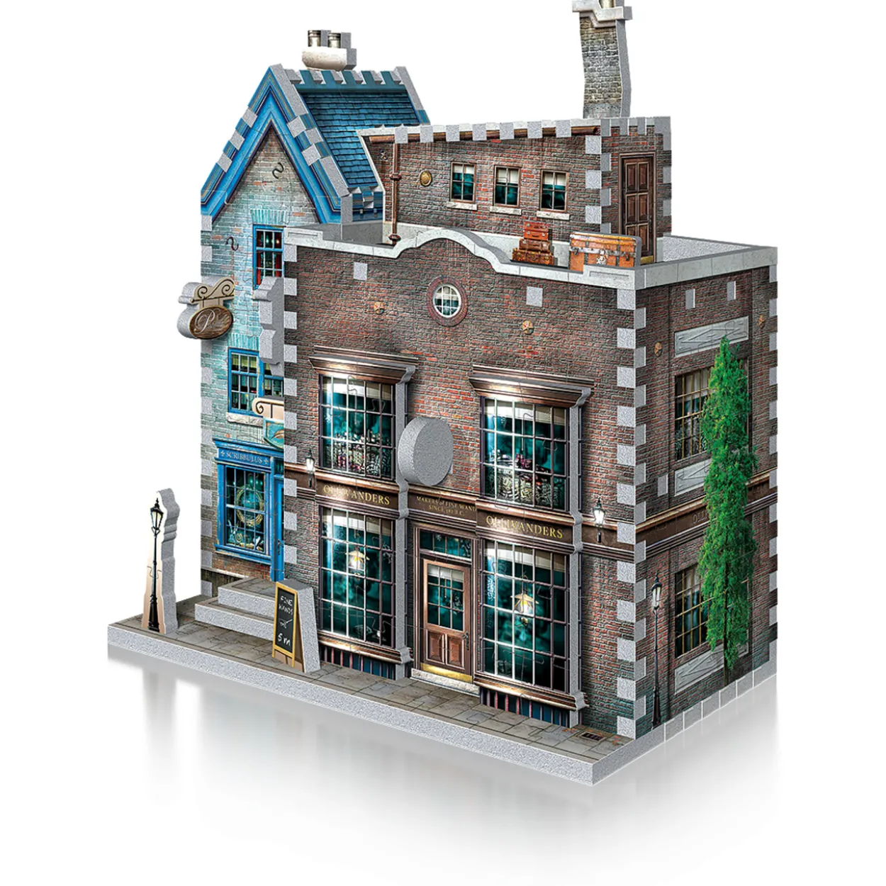 Palapeli Wrebbit 3D Ollivander's Wand Shop & Scribbulus 295 palaa