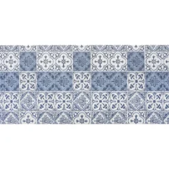 Pehmomatto Kotikulta 65 x 150 cm kaakeli sininen