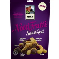 Pähkinäsekoitus Den Lille Nöttefabrikken 170 g Nötti Frutti Salt & Sött