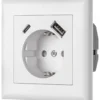 Pistorasia Fjord schuko + USB A+C