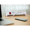 Pistorasialista+kytkin 2 m 4-osaa + 2 USB Tabletop