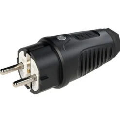 Pistotulppa maadoitettu kumia IP54 16A 250V
