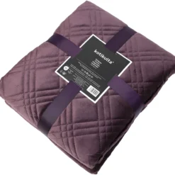 Päiväpeitto Kotikulta 250 x 260 cm Ruudukko violetti