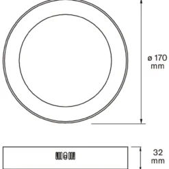 Plafondi Airam AELLA 170 3CCT 12W IP20 WH