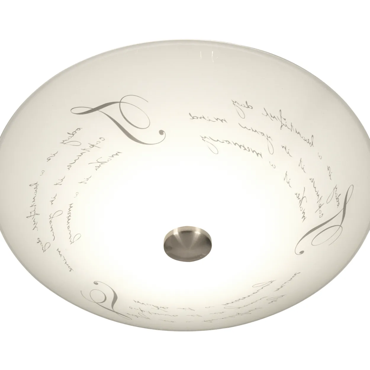 Plafondi Aneta Lighting Skrift 50 cm, valkoinen/teräs