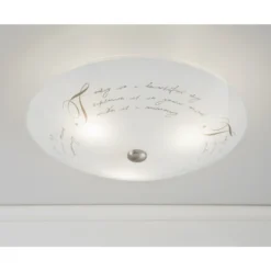 Plafondi Aneta Lighting Skrift 42 cm, valkoinen/teräs