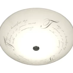 Plafondi Aneta Lighting Skrift 42 cm, valkoinen/teräs