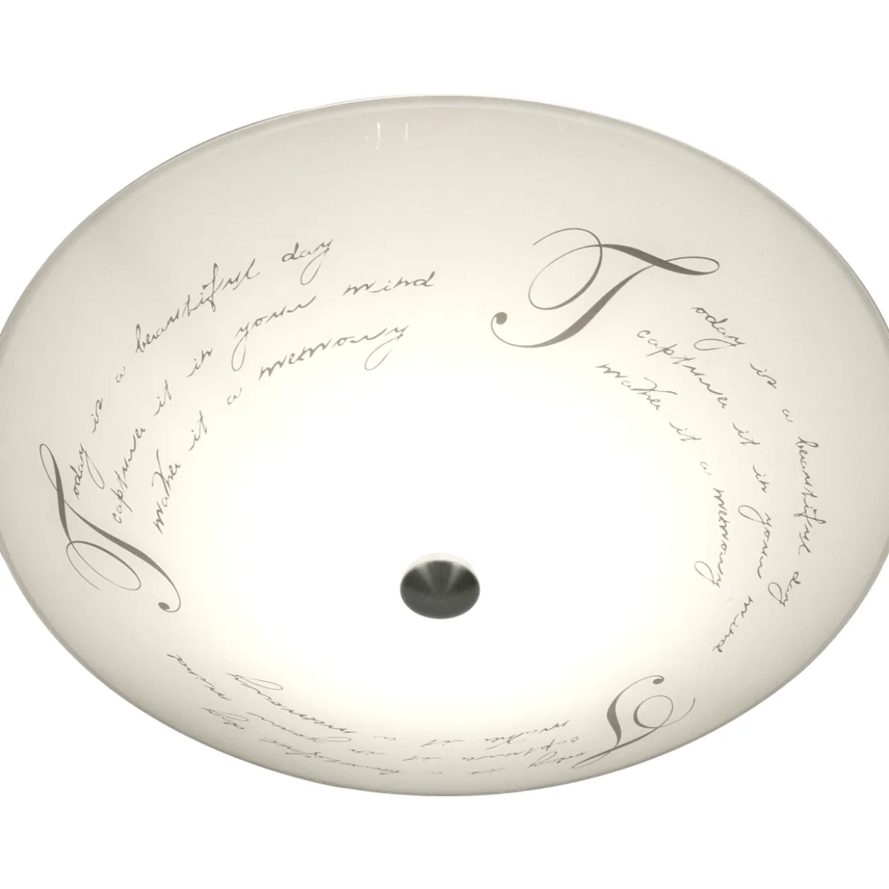 Plafondi Aneta Lighting Skrift 42 cm, valkoinen/teräs