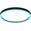 Plafondi EGLO connect.z Montemorelos-z led 34,5W Ø57cm musta/valkoinen, kristalliefekti