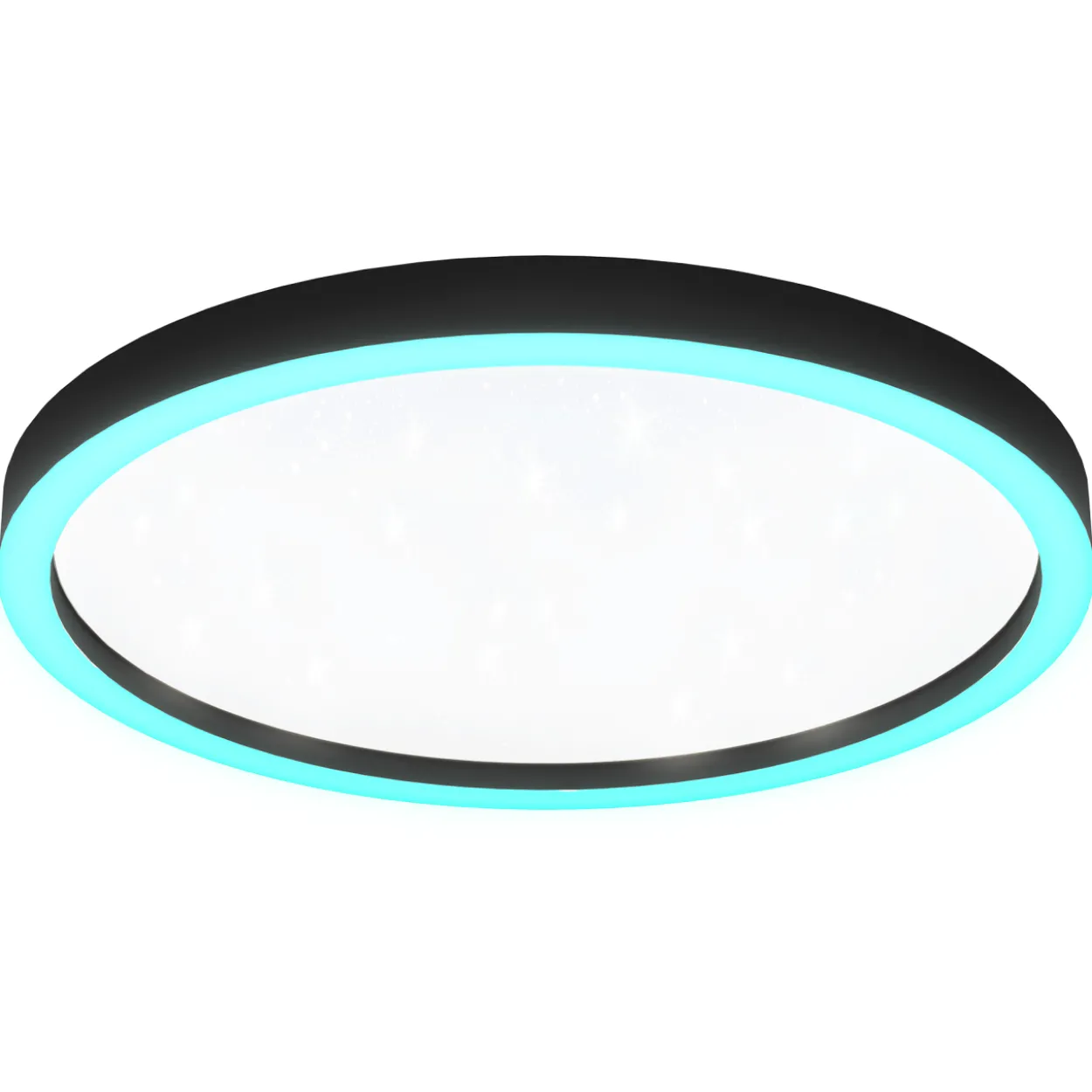Plafondi EGLO connect.z Montemorelos-z led 34,5W Ø57cm musta/valkoinen, kristalliefekti