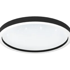 Plafondi EGLO connect.z Montemorelos-z led 34,5W Ø57cm musta/valkoinen, kristalliefekti