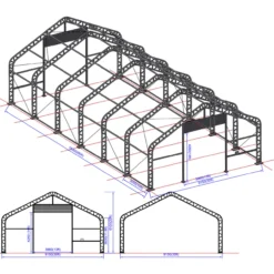 Pressuhalli Ranch Premium 9,15 x 18,3 x 6,1 m 900 g