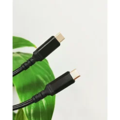 Punottu kaapeli Mobia USB-A, USB-C 60 W musta, 0,5 m