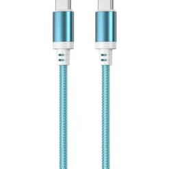 Punottu kaapeli Mobia USB-C, USB-C 30 W sininen, 1 m