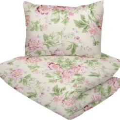 Pussilakanasetti Kotikulta 150 x 210 cm Rose Garden roosa