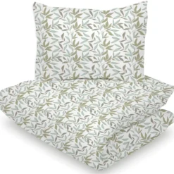 Pussilakanasetti Kotikulta 150 x 210 cm Green Leaves