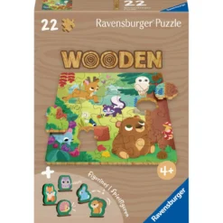 Puupalapeli Ravensburger 22 palaa Forest Animals